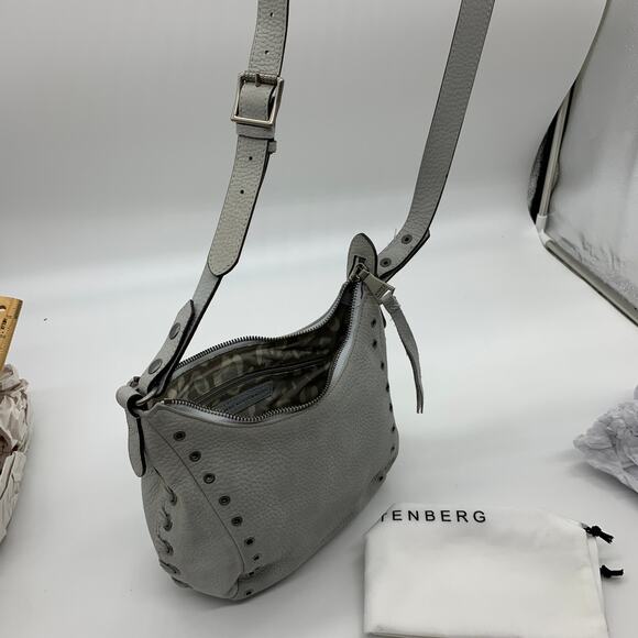 Aimee Kestenberg Nubuck Crossbody Purse Austin Vibes Arctic - Picture 13 of 13